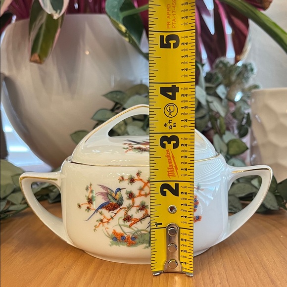 Bohemia Donatello Vintage Sugar Bowl & Relish Dish Birds Of Paradise 1921-1945 - Picture 15 of 16